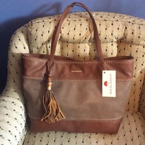 Brand new Big Buddah Brown leather tote purse